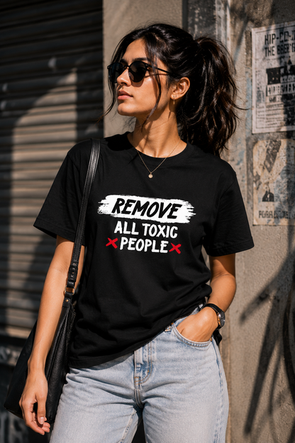 Remove All Toxic People | Regular Fit Unisex Statement T-Shirt