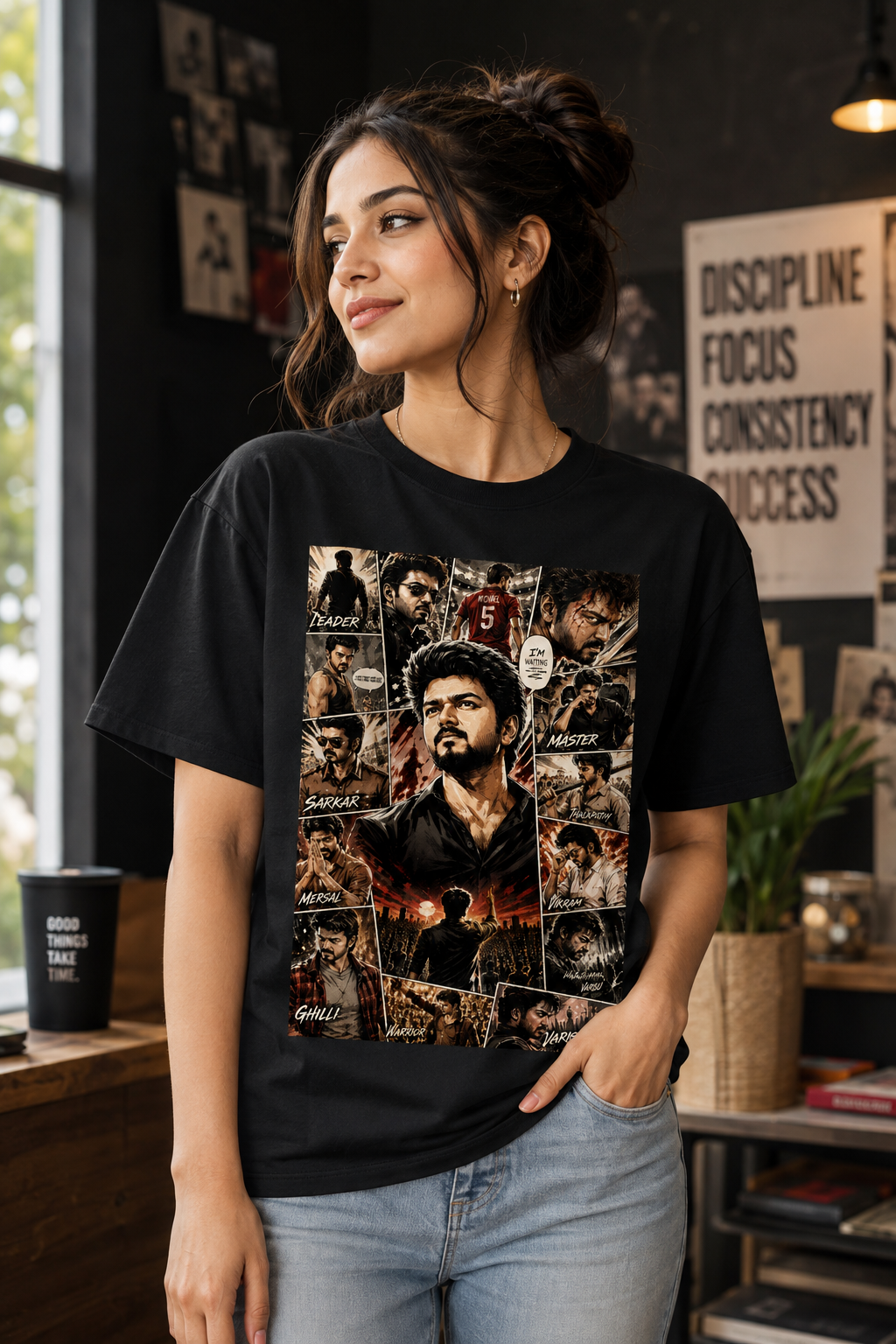 Thalapathy Movie Legacy Graphic Regular Fit Crew T-Shirt
