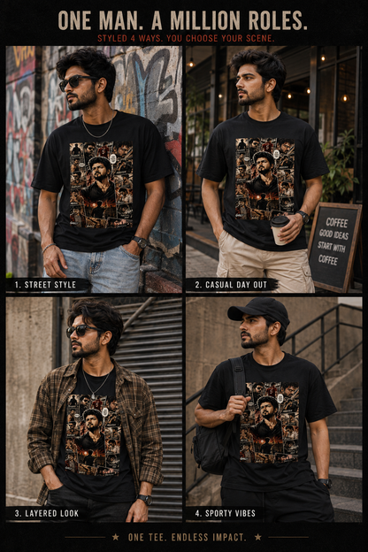 Thalapathy Movie Legacy Graphic Regular Fit Crew T-Shirt