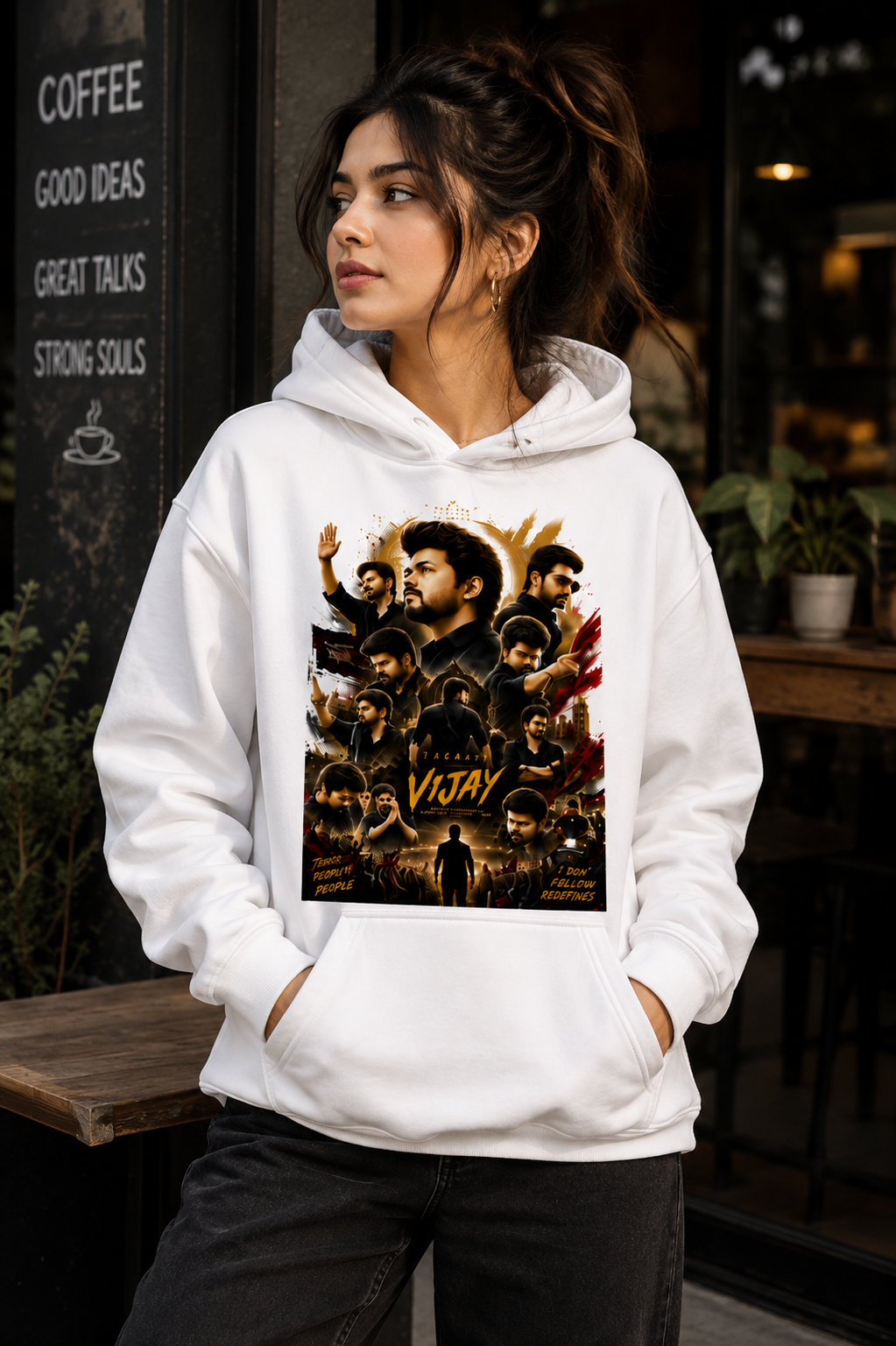 Vijay Legacy Graphic Premium Unisex Hoodie | DTF Printed