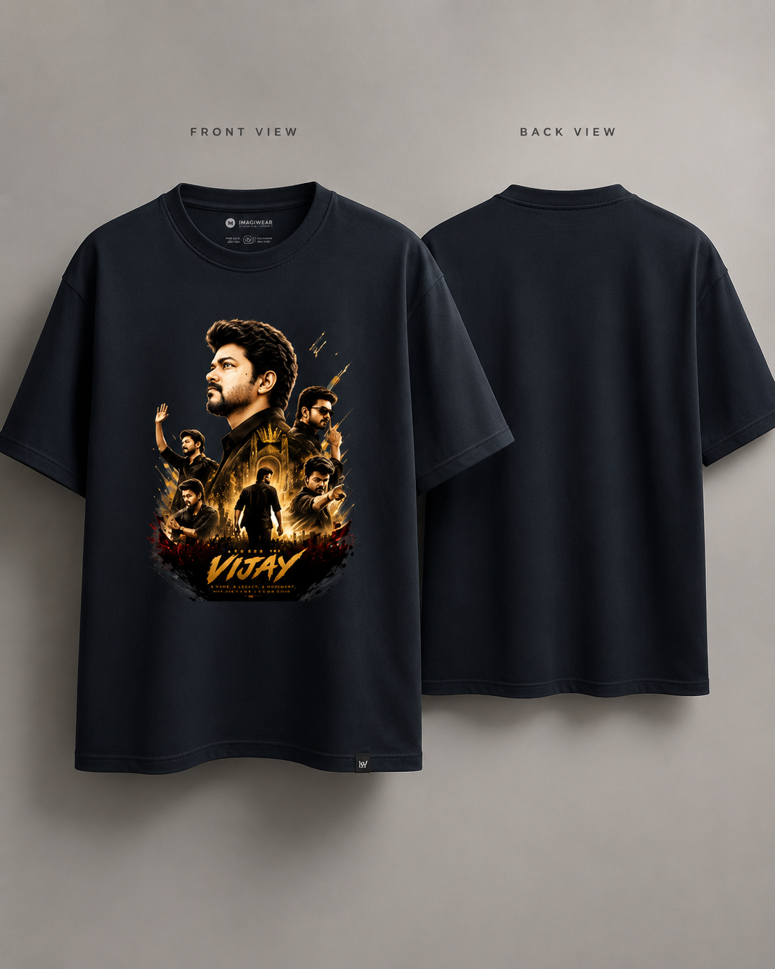 Vijay Signature Graphic Regular Fit Crew T-Shirt | Premium DTF Printed