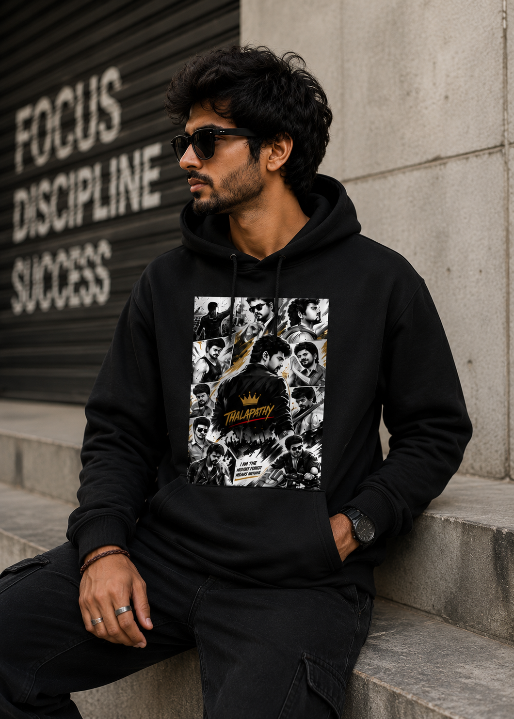 Thalapathy Legacy Graphic Premium Unisex Hoodie | DTF Printed