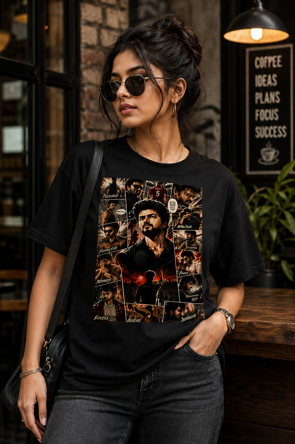 Thalapathy Cinematic Collage Premium Unisex Hoodie | DTF Printed