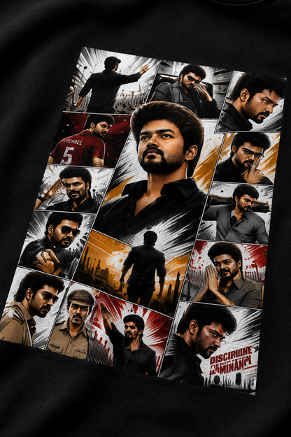 Thalapathy Iconic Moments Graphic Premium Unisex Hoodie | DTF Printed