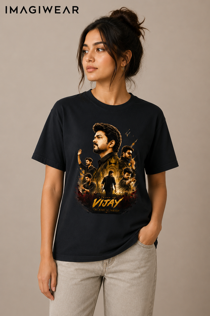Vijay Signature Graphic Regular Fit Crew T-Shirt | Premium DTF Printed