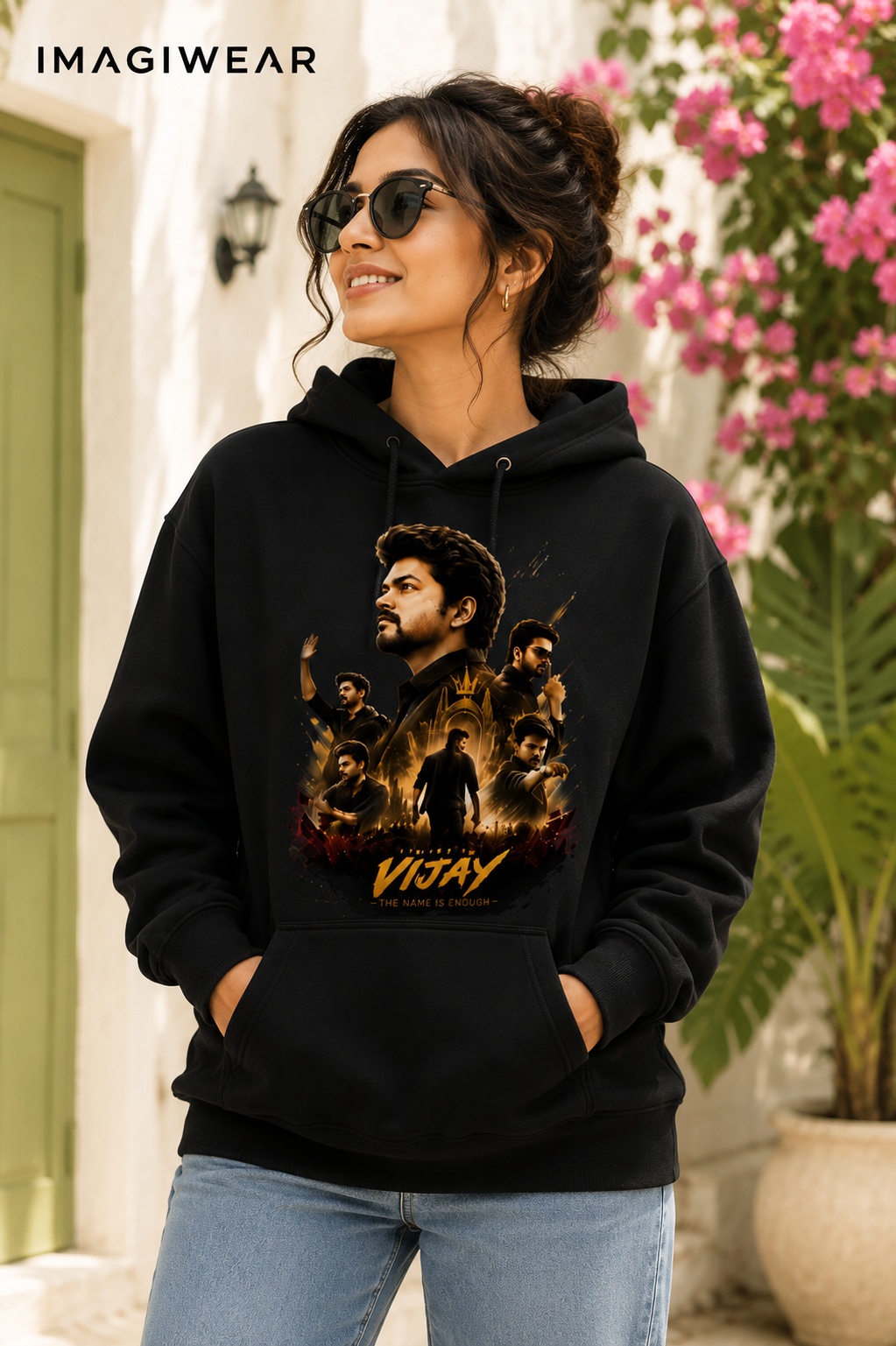Vijay Signature Graphic Premium Unisex Hoodie | DTF Printed