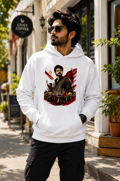 Vijay Revolution Graphic Premium Unisex Hoodie | DTF Printed