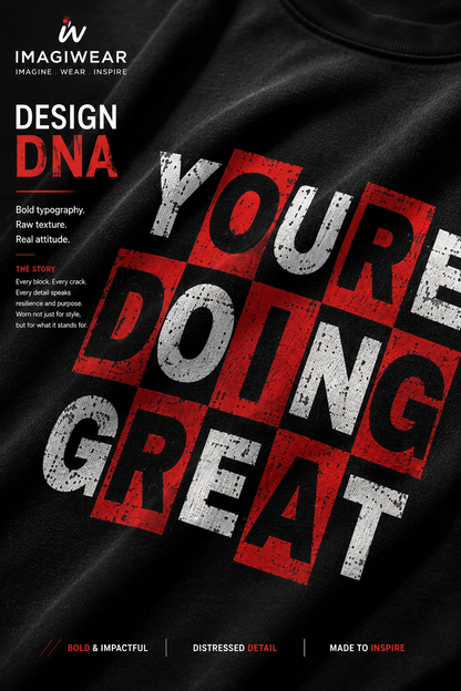 You're Doing Great Motivational T-Shirt | Positive Statement Graphic Tee