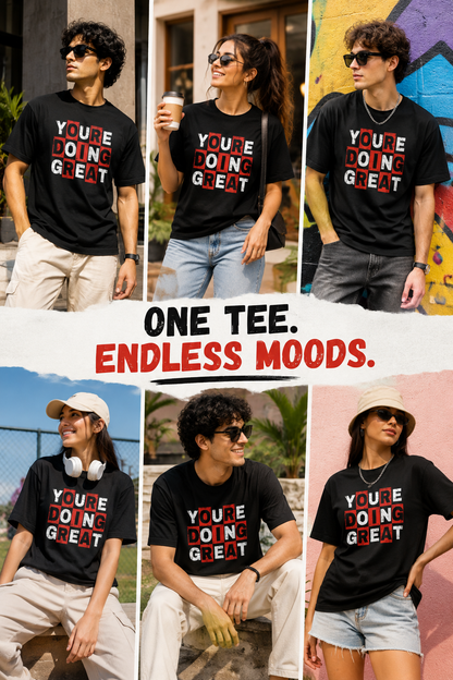You're Doing Great Motivational T-Shirt | Positive Statement Graphic Tee