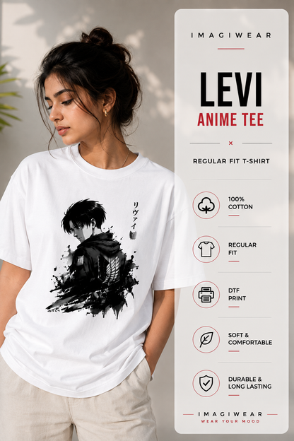 Shadow Scout Ink Portrait Regular Fit T-Shirt | Dark Anime Graphic Tee