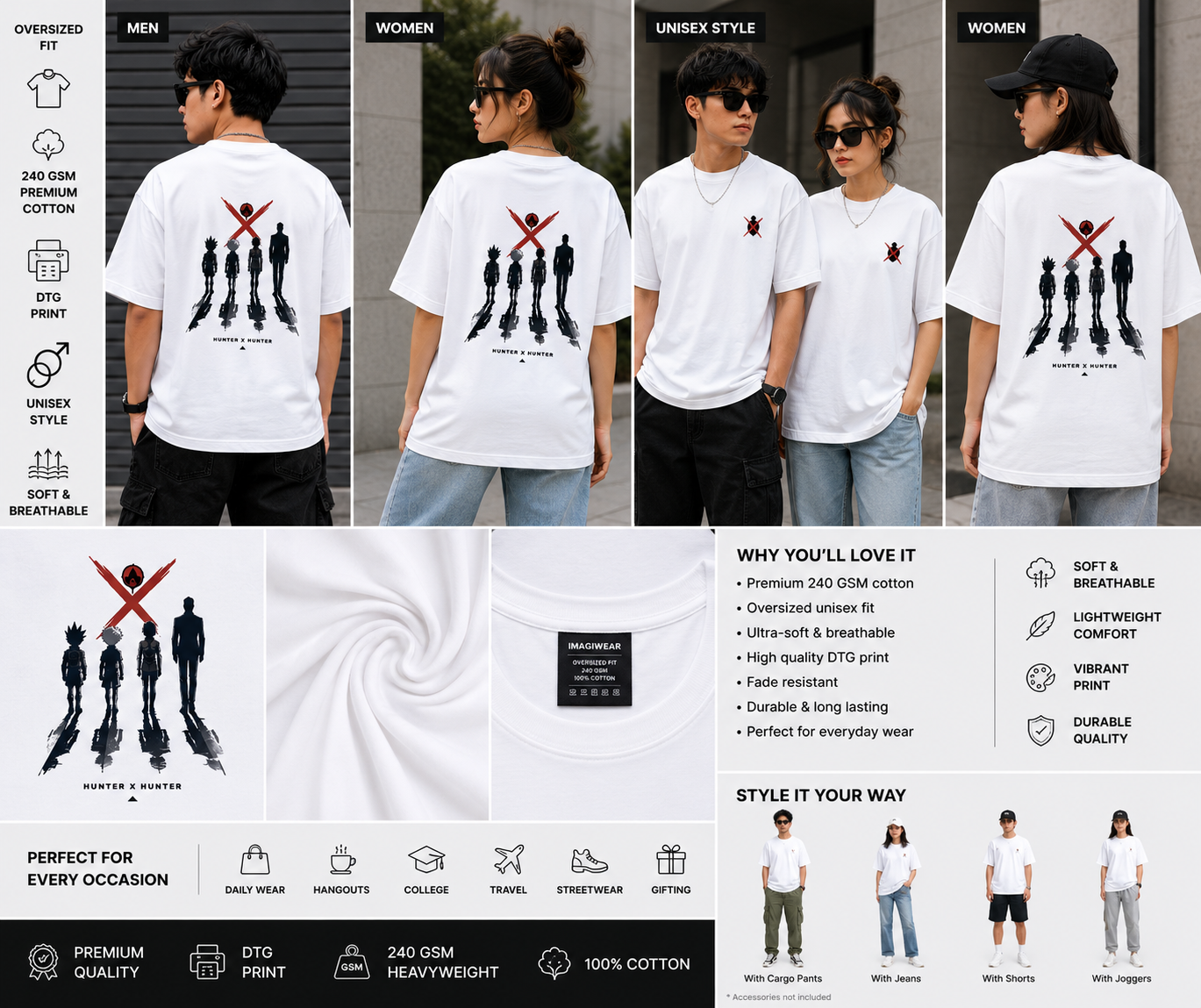 Shadow Legacy Oversized T-Shirt | Anime Streetwear Graphic Tee