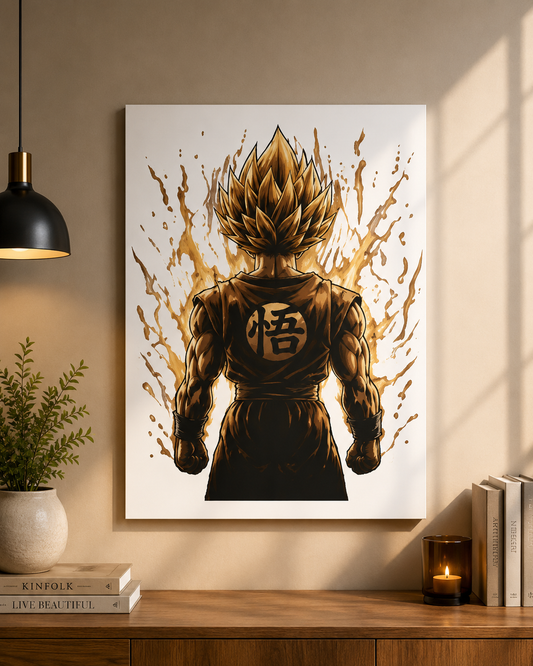 Super Saiyan Warrior A3 Anime Poster | Premium 300 GSM Wall Art for Bedroom, Gaming Room & Office