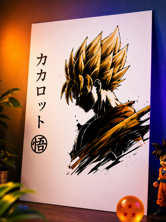 Super Saiyan Goku Profile A3 Anime Poster | Premium 300 GSM Wall Art for Bedroom, Gaming Room & Office