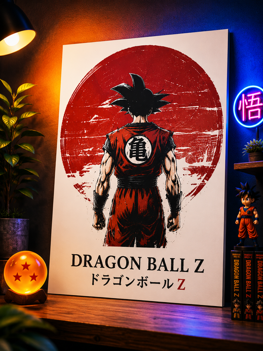 Goku Red Sun A3 Anime Poster | Premium 300 GSM Wall Art for Bedroom, Gaming Room & Office