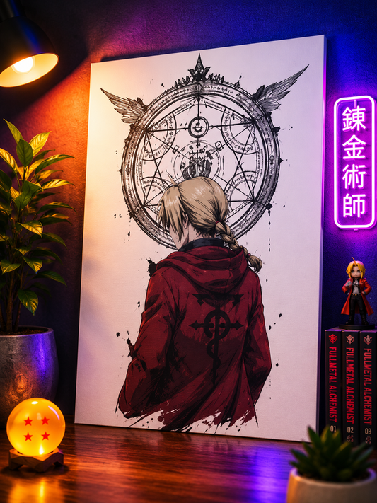 Edward Elric Alchemy Circle A3 Anime Poster | Premium 300 GSM Wall Art for Bedroom, Gaming Room & Office