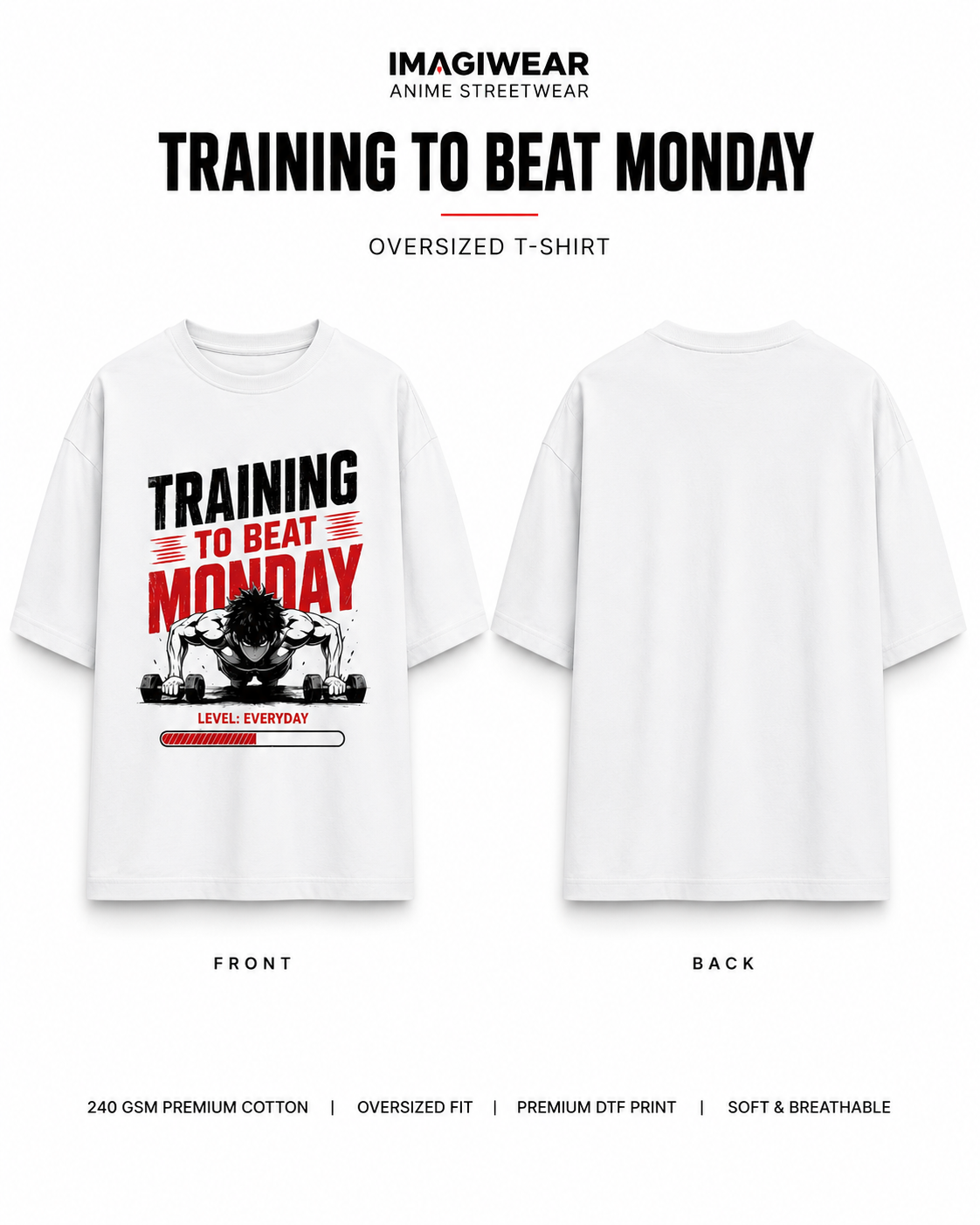 Training to Beat Monday Regular Fit Graphic T-Shirt