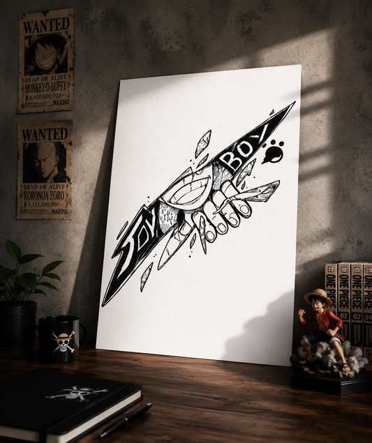 Joy Boy Luffy A3 Poster | One Piece Inspired Anime Wall Art Print