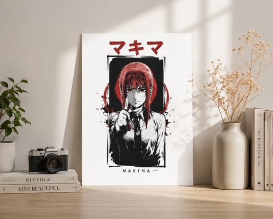 Makima A3 Anime Poster | Premium 300 GSM Wall Art | Unframed