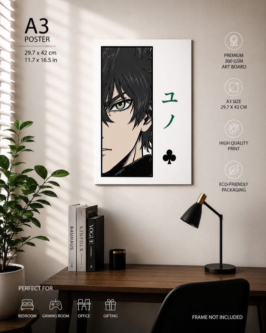 Yuno A3 Anime Poster | Premium 300 GSM Wall Art | Unframed
