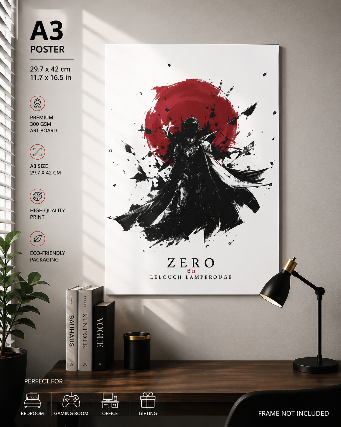 Zero A3 Anime Poster | Premium 300 GSM Wall Art | Unframed