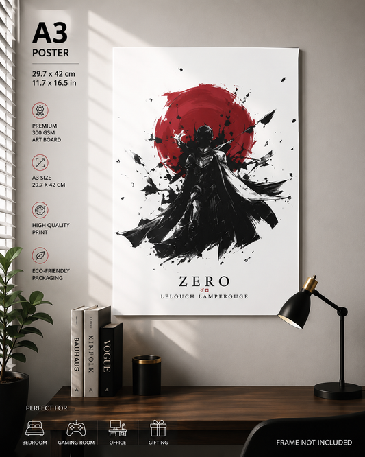 Zero A3 Anime Poster | Premium 300 GSM Wall Art | Unframed