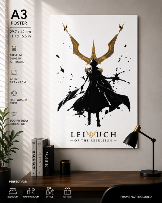 Lelouch of the Rebellion A3 Anime Poster | Premium 300 GSM Wall Art | Unframed