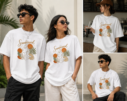 Sunkissed Oversized Unisex T-Shirt – Aesthetic Summer Graphic Tee | 240 GSM Cotton