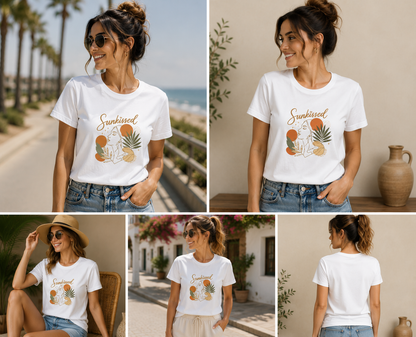 Sunkissed Women's Classic T-Shirt – Aesthetic Boho Graphic Tee | 180 GSM Cotton
