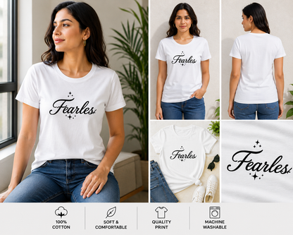 Fearless Women's Classic Cotton T-Shirt | Inspirational Graphic Tee