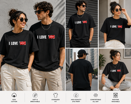 I Love Myself Oversized T-Shirt | Self-Love Motivational Graphic Tee