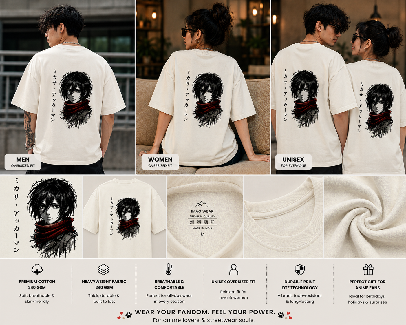 Scarlet Warrior Oversized T-Shirt | Anime-Inspired Japanese Streetwear Tee