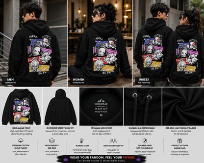 Elite Demon Hunters Oversized Hoodie | Anime-Inspired Streetwear Hoodie