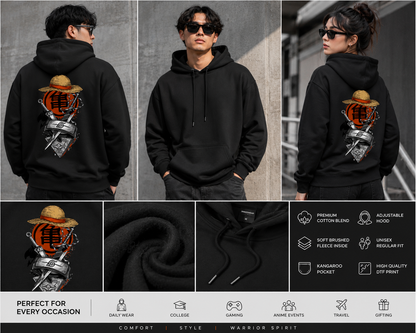 Warrior Legacy Unisex Regular Fit Hoodie | Anime Inspired Streetwear Graphic Hoodie