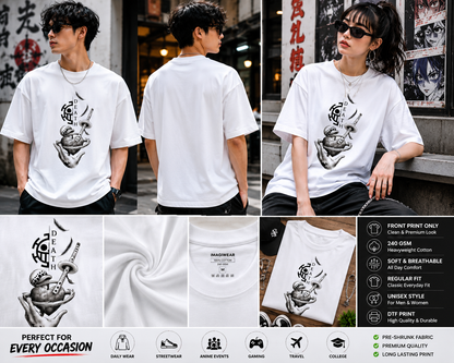 Death Surgeon Oversized T-Shirt | Anime Inspired Minimal Streetwear Graphic Tee