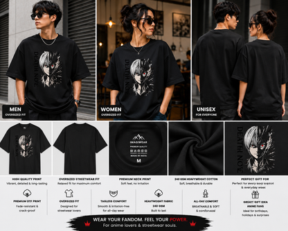 Shadow Reaper Oversized T-Shirt | Anime Inspired Streetwear Graphic Tee