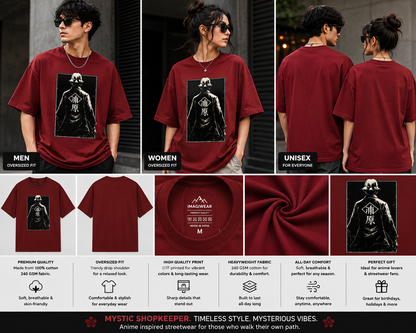 Mystic Shopkeeper Oversized T-Shirt | Anime Inspired Streetwear Graphic Tee