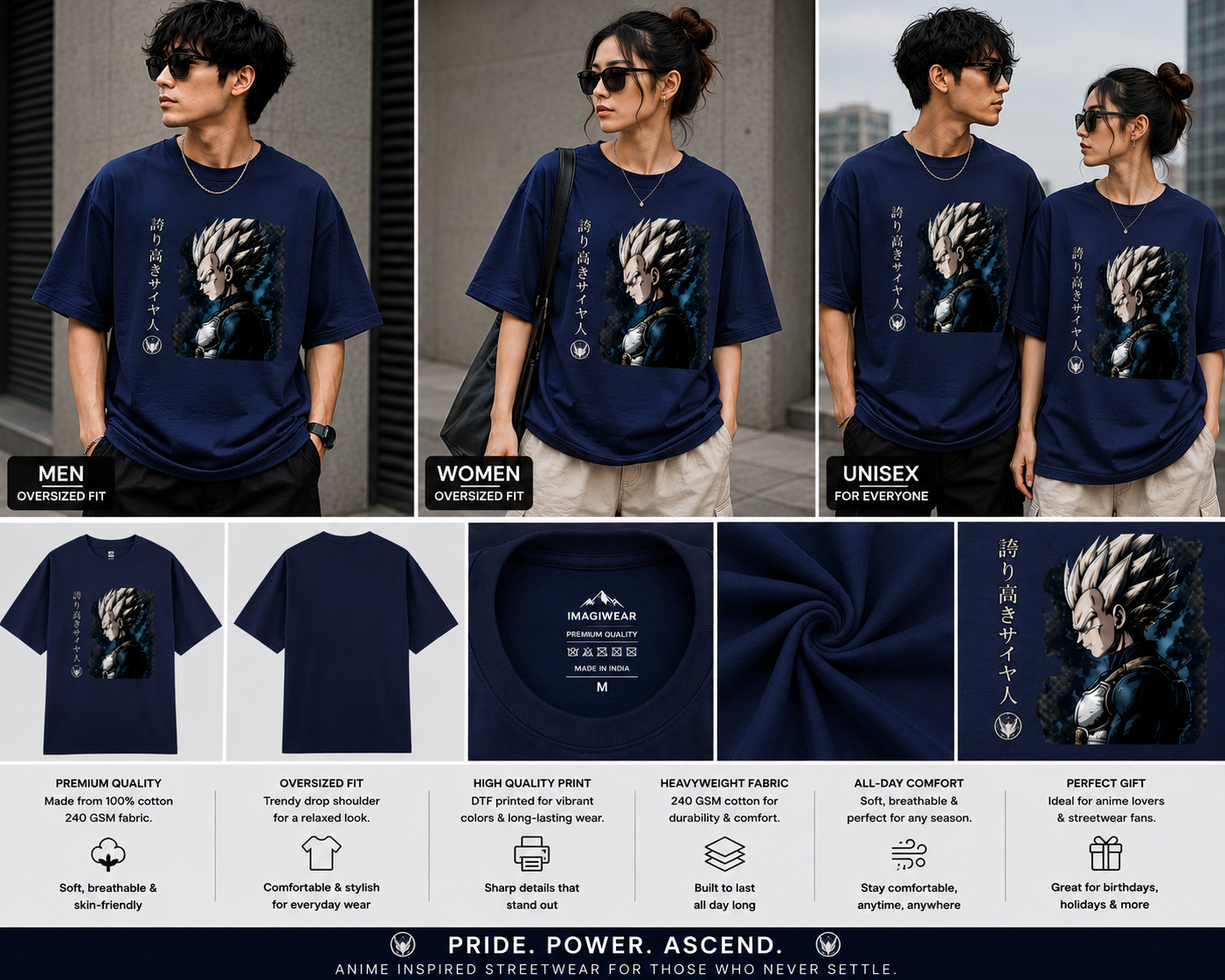 Royal Ascension Oversized T-Shirt | Anime Inspired Streetwear Graphic Tee