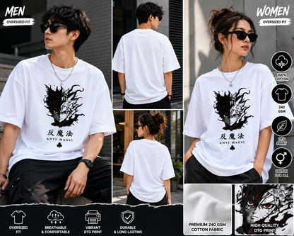Anti Magic Oversized T-Shirt | Anime Inspired Streetwear Graphic Tee