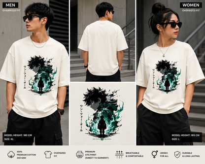 Izuku Midoriya One For All Oversized T-Shirt | My Hero Academia Deku Anime Tee