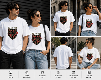 Escape Plan Oversized T-Shirt | Tactical Gaming Graphic Tee