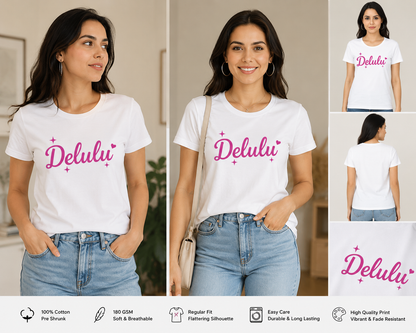 Delulu Women's Classic T-Shirt – Trendy Graphic Cotton Tee