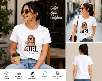 Yeah, I'm a Girl With Style – Women's Classic Graphic T-Shirt