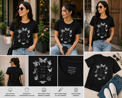 It's All Going To Be OK Women's Classic T-Shirt – Butterfly Graphic Tee