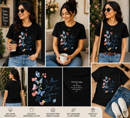 A New Day Has Come Women's Classic T-Shirt – Butterfly Inspirational Graphic Tee