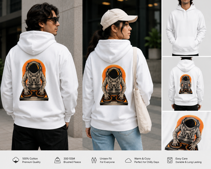 Cosmic DJ Unisex Premium Hoodie – Astronaut DJ Graphic Hoodie