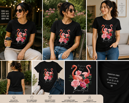 Flamingo Floral Women's Classic T-Shirt | Elegant Nature-Inspired Graphic Tee