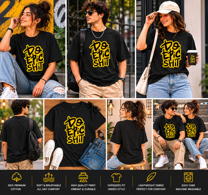 Do Epic Sh*t Oversized T-Shirt | Motivational Streetwear Graphic Unisex Tee