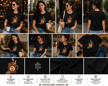 Forget Love, I'd Rather Fall in Coffee Women's Classic T-Shirt | Funny Coffee Lover Graphic Tee