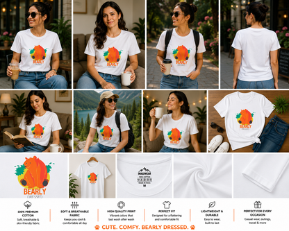 Bearly Dressed Women's Classic T-Shirt | Funny Bear Graphic Tee