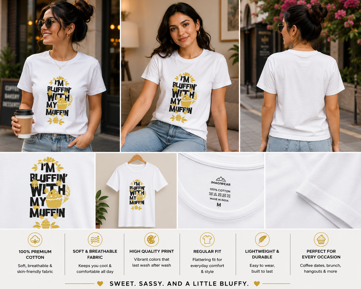 I'm Bluffin' With My Muffin Women's Classic T-Shirt | Funny Cupcake Graphic Tee